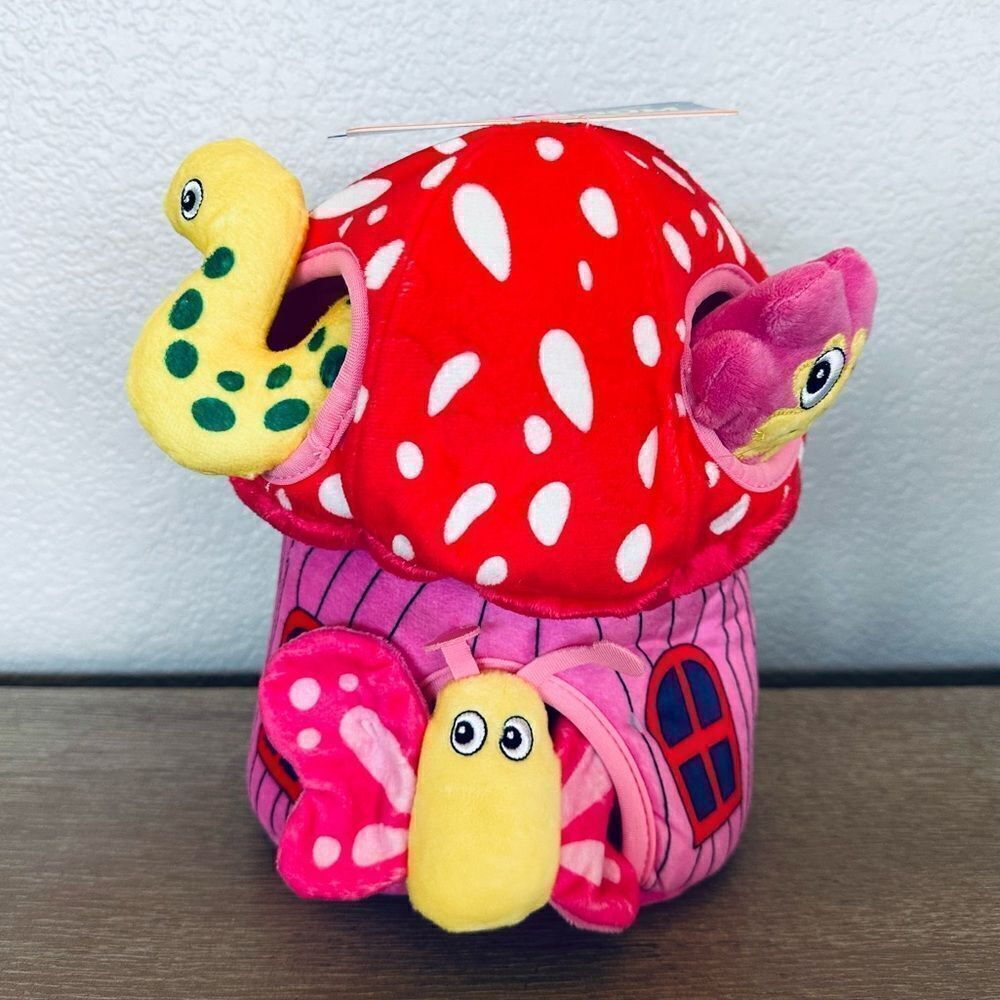 Mushroom Plush 4-pc Dog Squeaky Toy